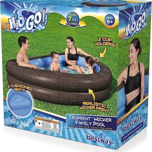 Надуваем басейн 231х178х53 ратан 54426