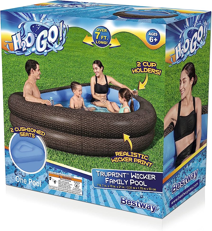 Надуваем басейн 231х178х53 ратан 54426