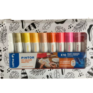 К-т 10 маркера Pilot pintor в несесер-топли цветове