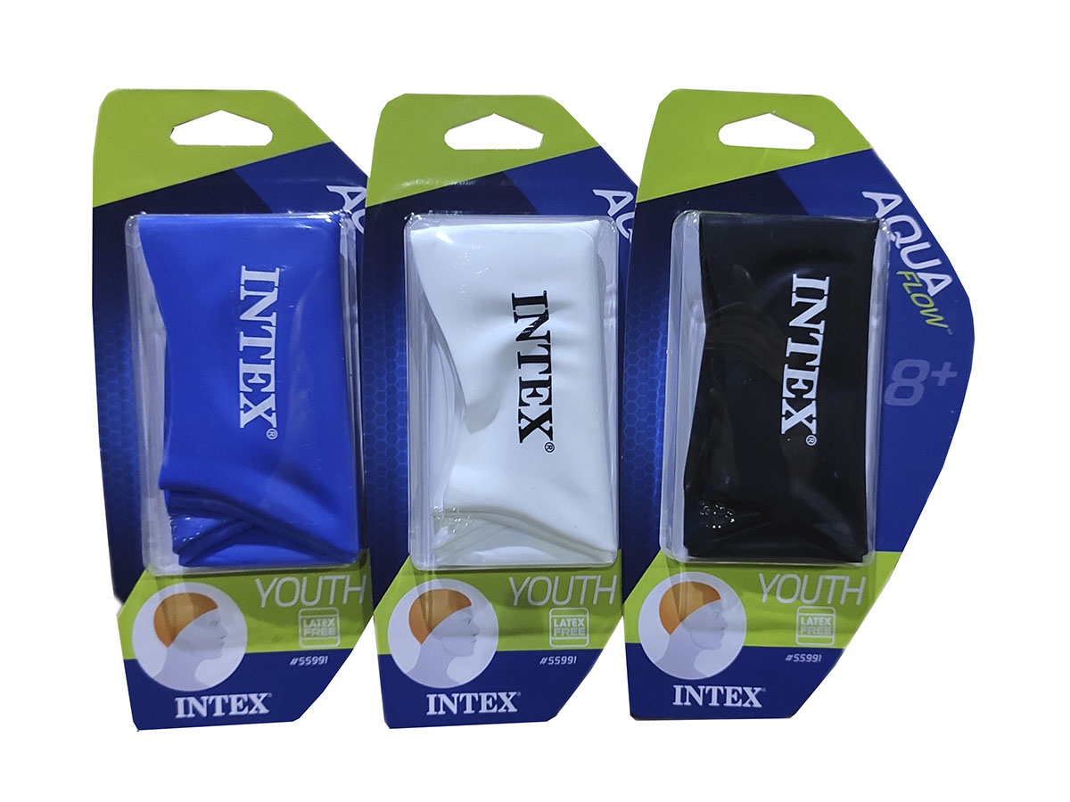 Шапка за плуване INTEX, силиконова, асортимент 55991