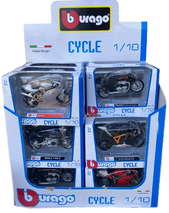 Bburago Cycle - мотор 1:18, асортимент