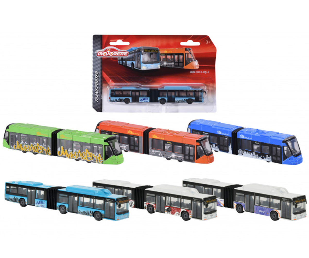 Метален автобус/трамвай Мажорет 18см асортимент 3001