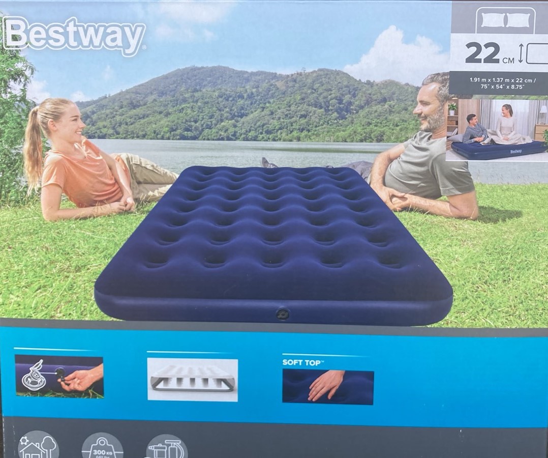 Дюшек Bestway син двоен 191 х 140 х 22cm 67002