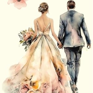 Дървен подаръчен ваучер ,, Честита сватба``