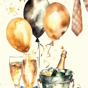 Дървен подаръчен ваучер ,, Честит юбилей`` за мъж