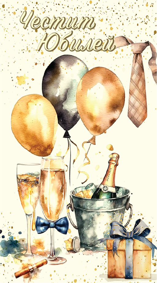 Дървен подаръчен ваучер ,, Честит юбилей``  за мъж