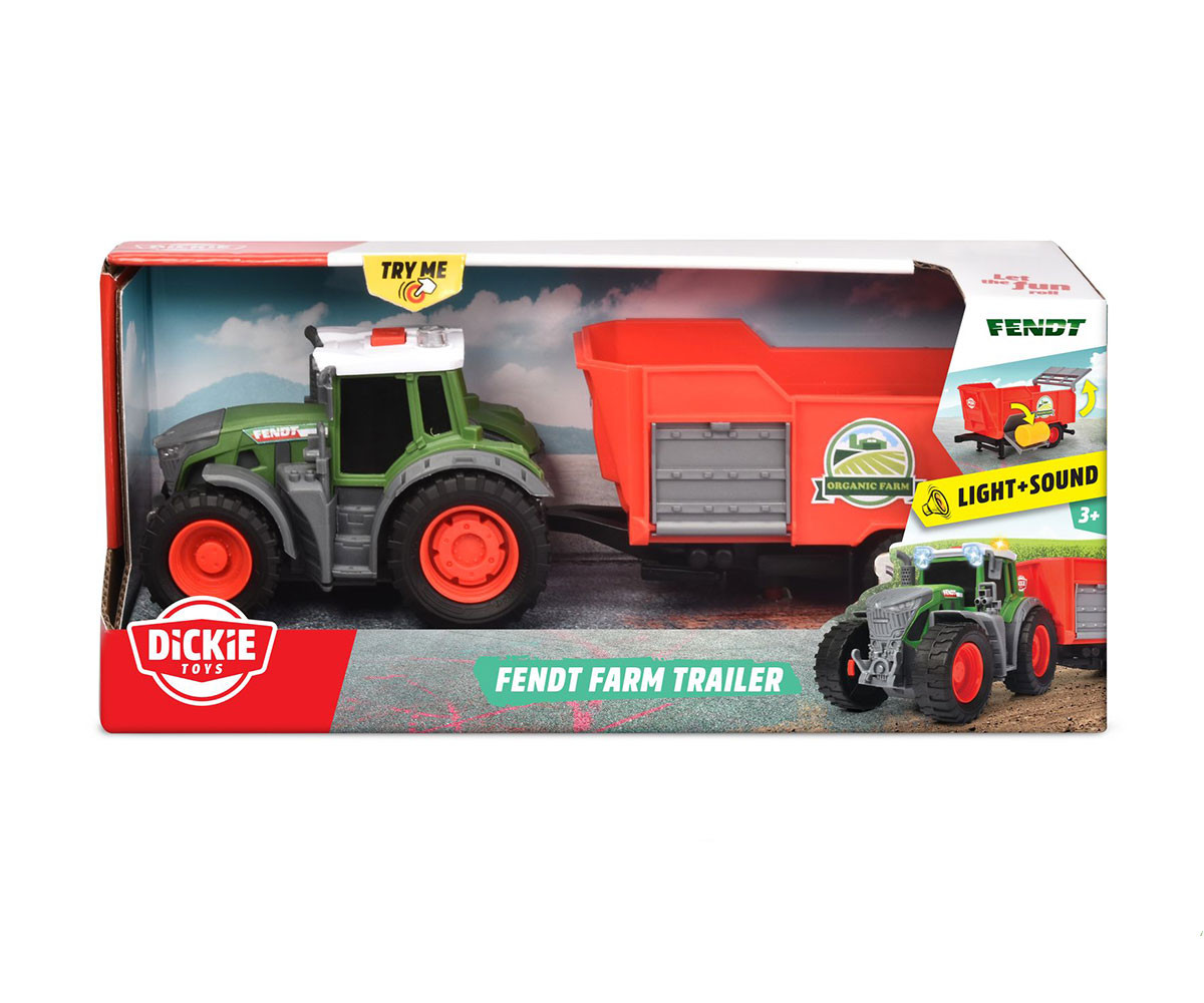 Dickie - Трактор с ремарке Fendt със звук и светлини 26см 4001