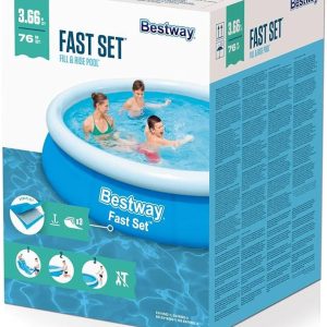 Надуваем басейн Bestway 366 х 76см 57273