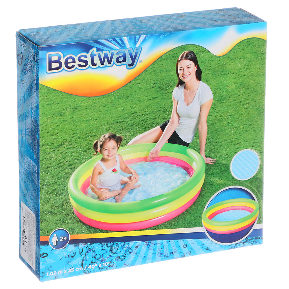Надуваем басейн Bestway 102х25см 51104