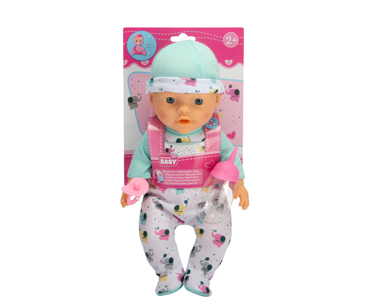 Бебе с пижама на слончета 30см, Simba 0511