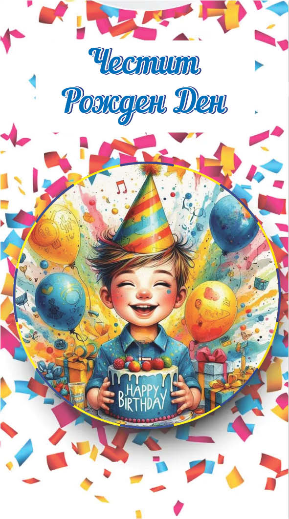 Дървен подаръчен ваучер ,, Честит рожден ден`` момче