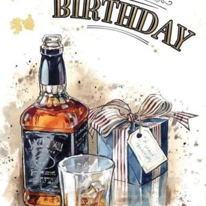 Дървен подаръчен ваучер ,, Happy birthday`` мъж