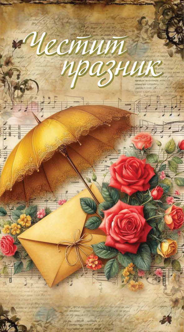 Дървен подаръчен ваучер ,, Честит празник``