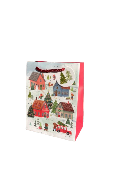 Коледна торбичка с брокат голяма TY-40S set 08x 12/72