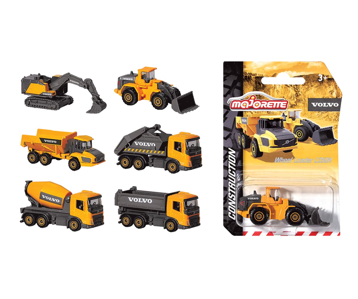 Majorette - Строителни машини Volvo, 6 вида асортимент 7283